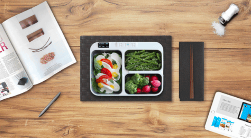 Silbo is a smart lunchbox that aims to keep meals cold all day, and then, with the touch of a button, heat them up to desired temperatures in a minute