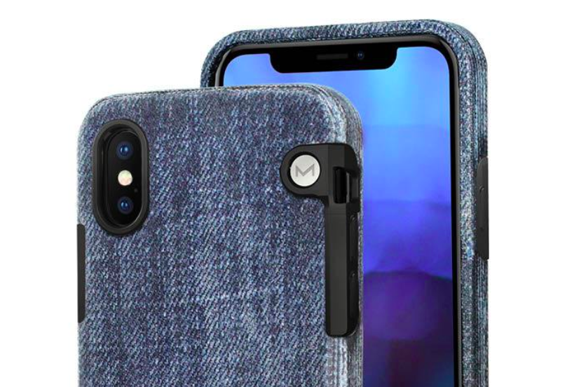 Solid Denim Shell is an iPhone shell made from layers of recycled denim fabric taken from damaged and discarded jeans